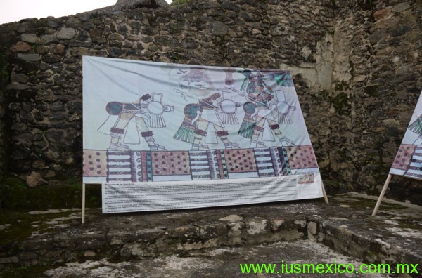 Malinalco, Estado de México. Imágen del Mural de los Guerreros.
