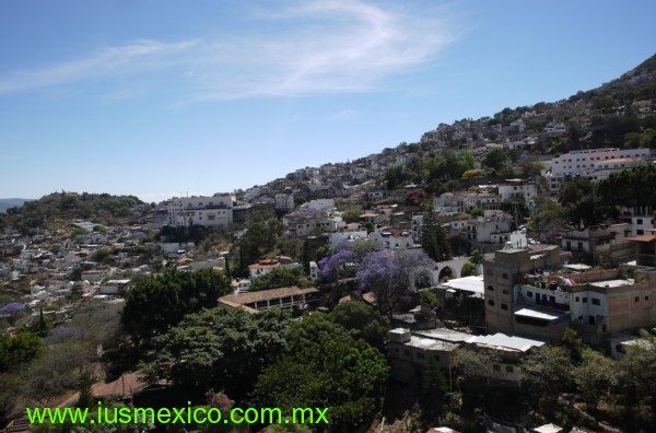  Estado de Guerrero, México. Taxco; vista desde el teleférico.