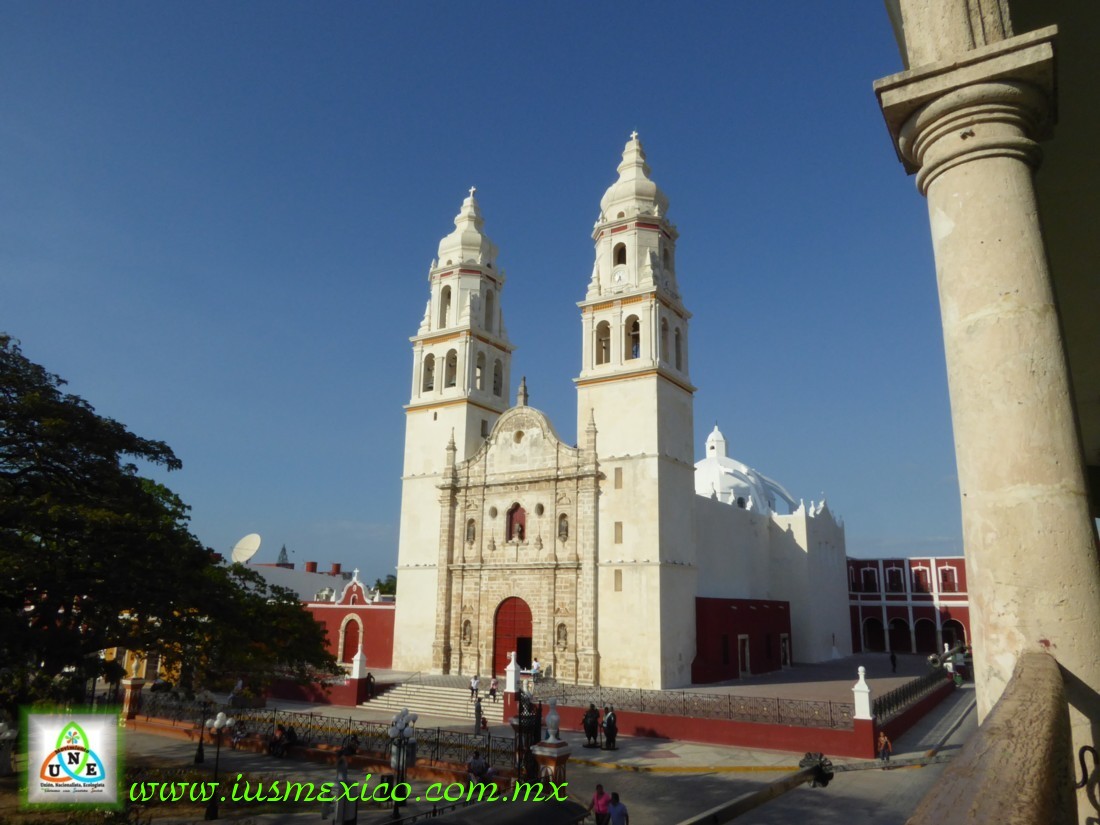 ESTADO DE CAMPECHE, México. Catedral de Nuestra Señora de la Inmaculada Concepción, de la Ciudad Fortificada de San Francisco de Campeche.